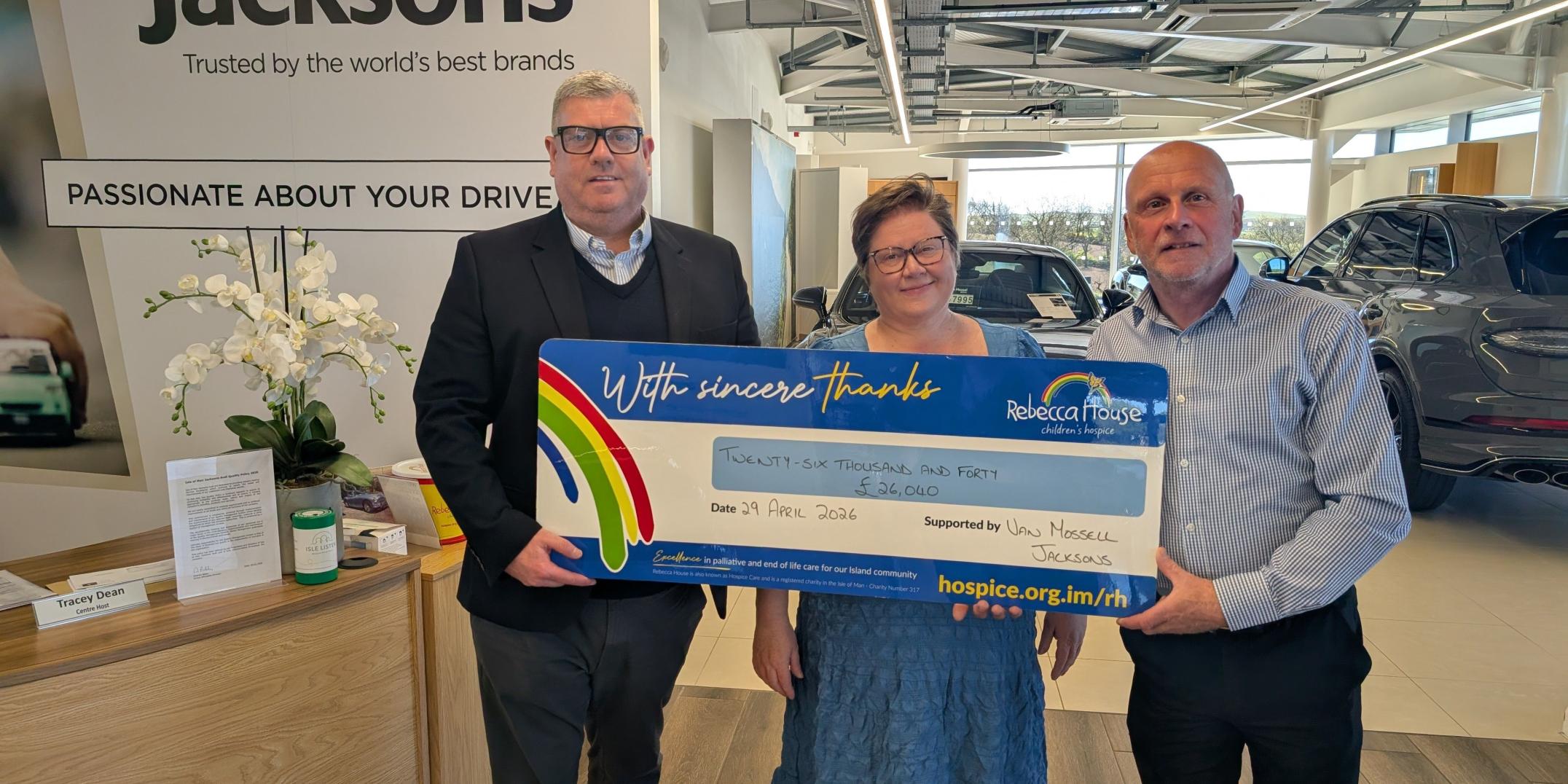 Van Mossel Jacksons Cheque Handover Use This