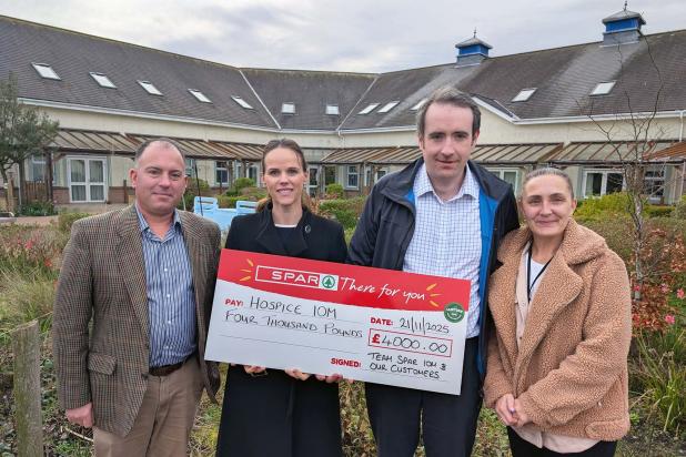 Corporate donation cheque presentation
